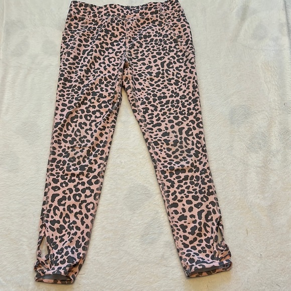 New Girls Large (10/12) Pink Cheetah Print Leggings - Picture 1 of 4